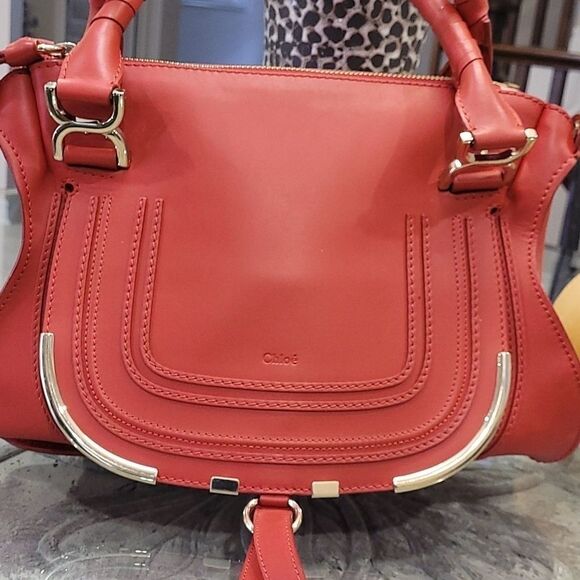 CHLOE MARCIE RED SATCHEL - Picture 5 of 16